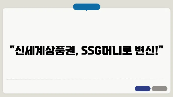 카카오톡 신세상품권 ssg머니 전환