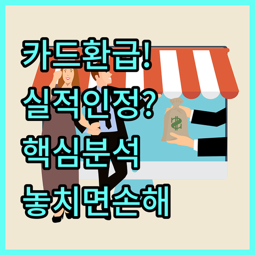 카드 환급 유형별 특징과 실적 인정 ..