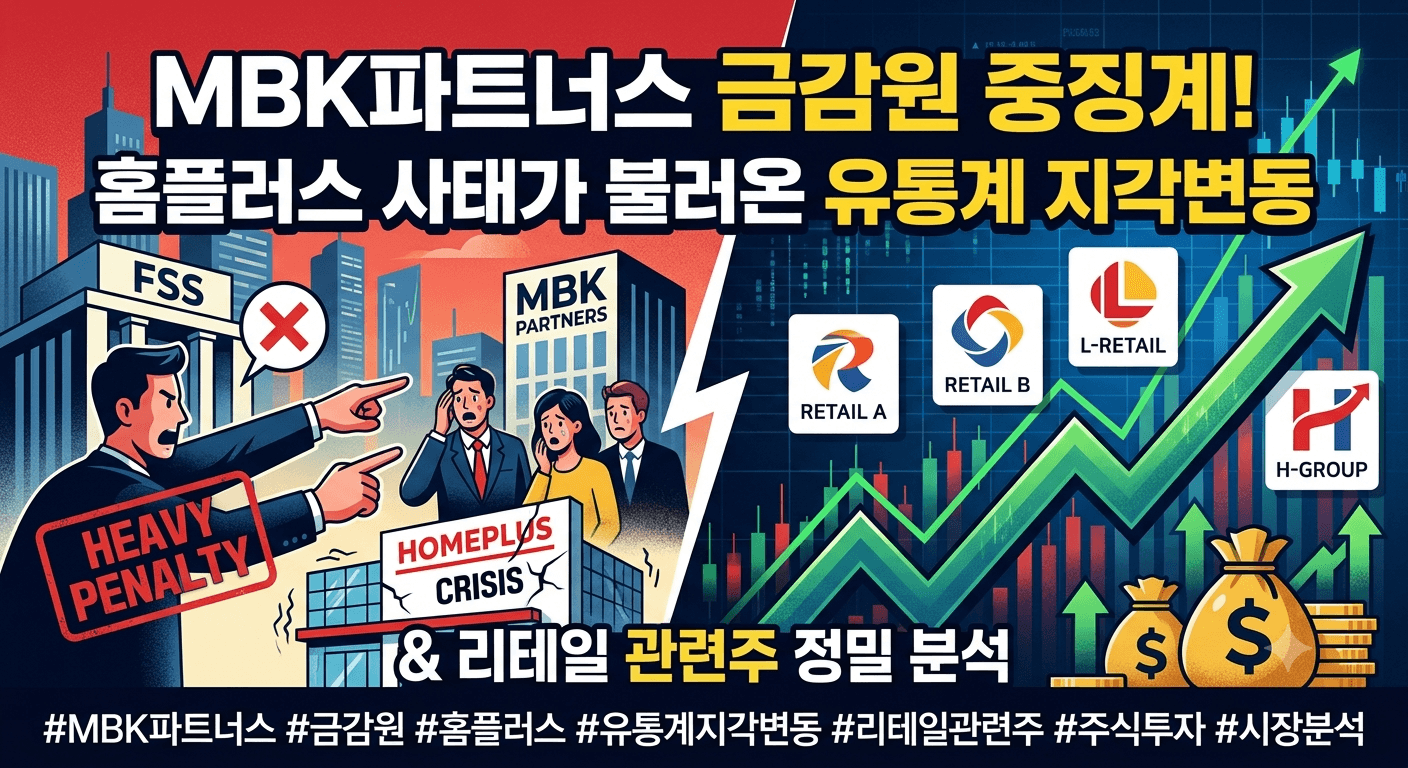 MBK파트너스 금감원 중징계, 홈플러스 사태가 불러온 유통계 지각변동과 리테일 관련주 분석