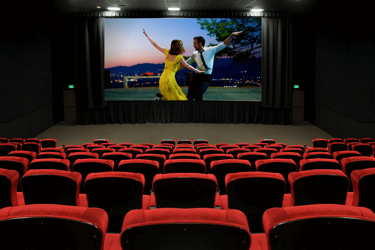 영화관 내부의 모습 사진