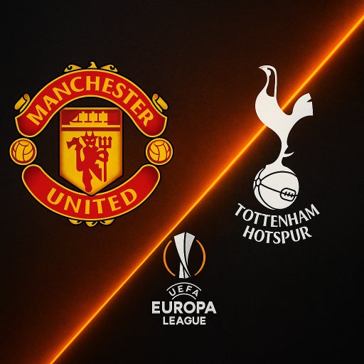 맨체스터 유나이티드와 토트넘 결승전 안내 사진