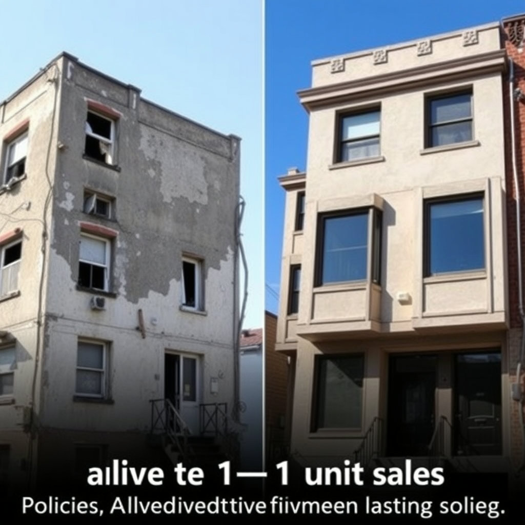 낡은 건물의 리모델링을 통해 주택 공급을 늘리는 방안, 특히 1+1 분양 허용과 같은 내용을 시사하며 기존 주택의 활용도를 높이는 정책 방향을 보여줍니다 .