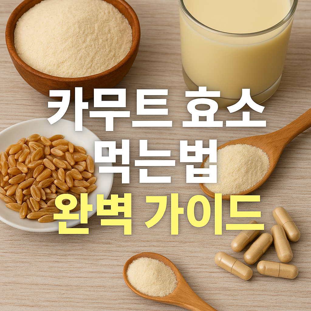 카무트 효소 먹는 법 완벽 가이드 - 효능·섭취 타이밍·주의사항