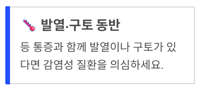 오른쪽 등 통증 의심되는병