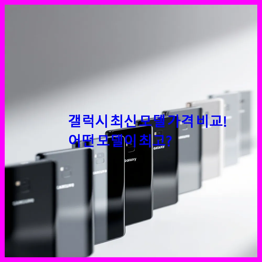 갤럭시 최신 모델 가격 비교