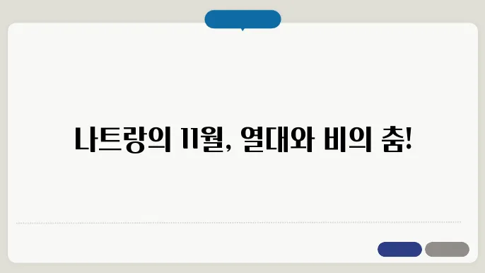 나트랑 11월 날씨