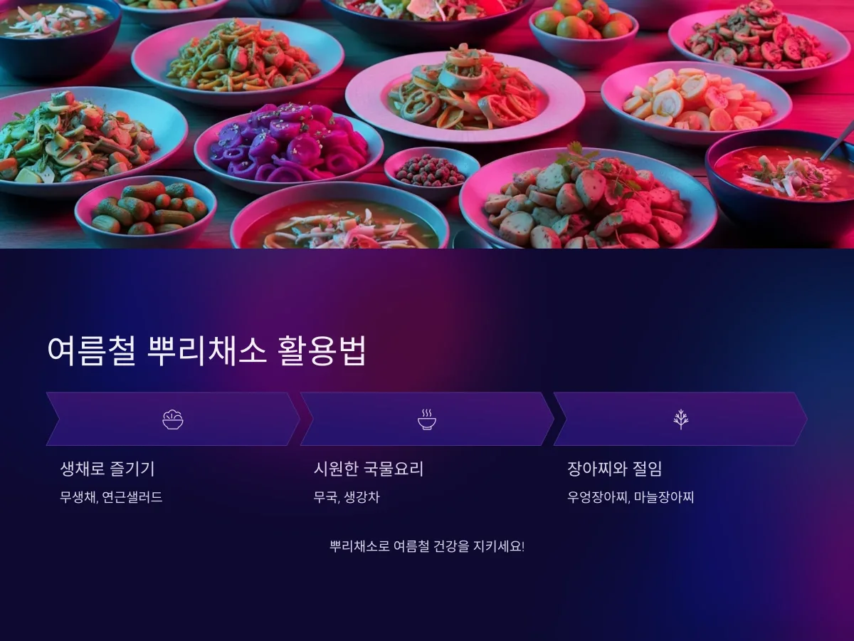 여름철 뿌리채소 활용법