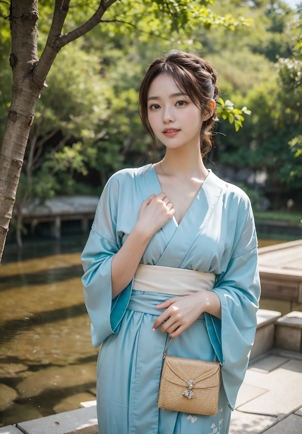 WEBUI AI 실사 일본 의상 기모노