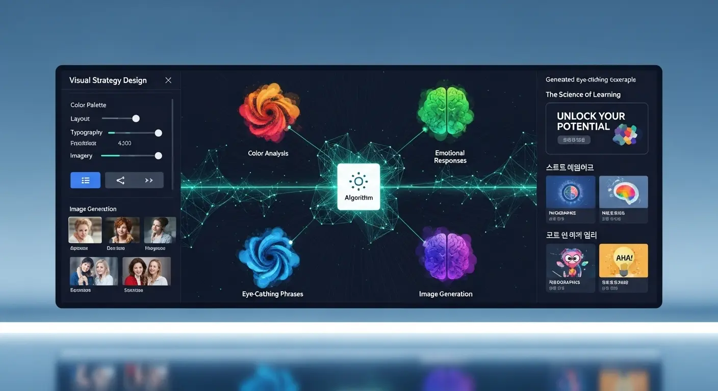 <img src="ai_thumbnail_design_strategy.webp" alt="AI가 심리학과 데이터를 활용해 클릭을 유도하는 썸네일을 만드는 이미지입니다">