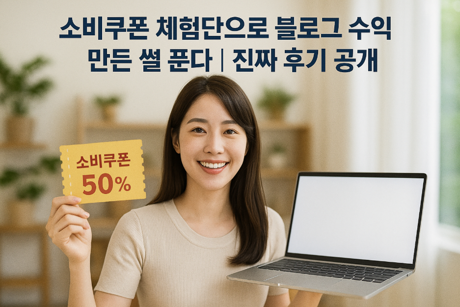 소비쿠폰 체험단으로 블로그 수익 만든 썰 푼다