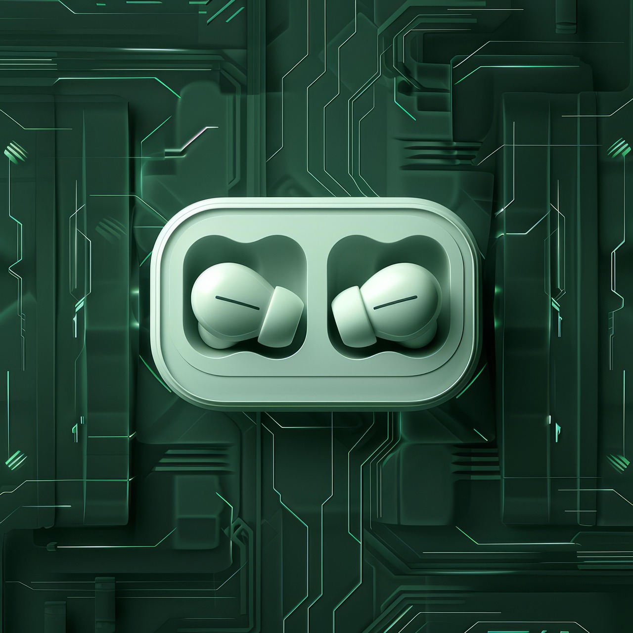 복잡한 반도체와 이어폰