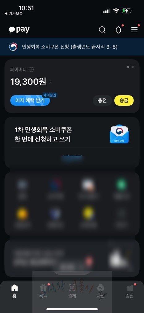 카카오페이 화면 2