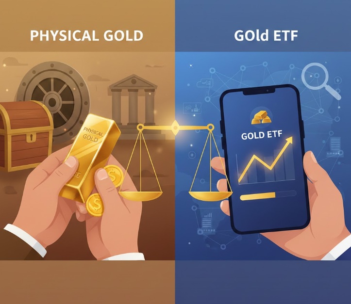 실물 금과 금 ETF 비교 관련 그림