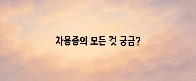 차용증이란? 기본 양식과 작성 시 주의사항│법적효력까지 총정리