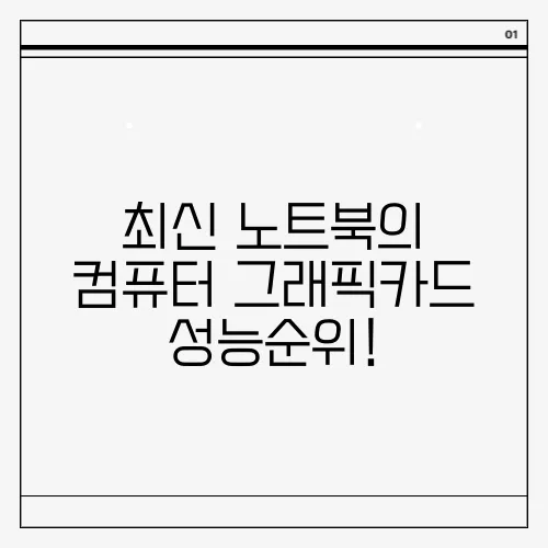 최신 노트북의 컴퓨터 그래픽카드 성능순위!