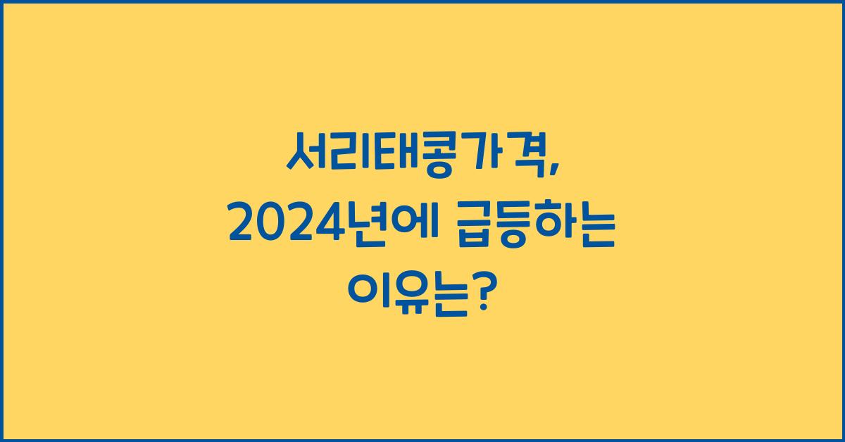 서리태콩가격