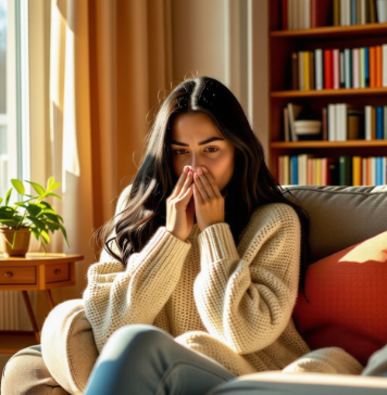 비염 걸린 여자 이미지