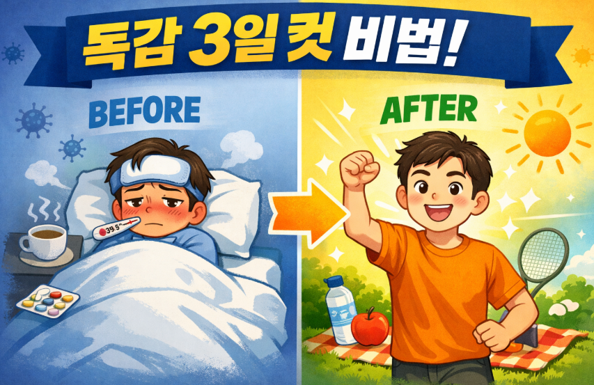 독감 회복 기간 단축하는 법 : 꼭 지켜야 할 생활 습관