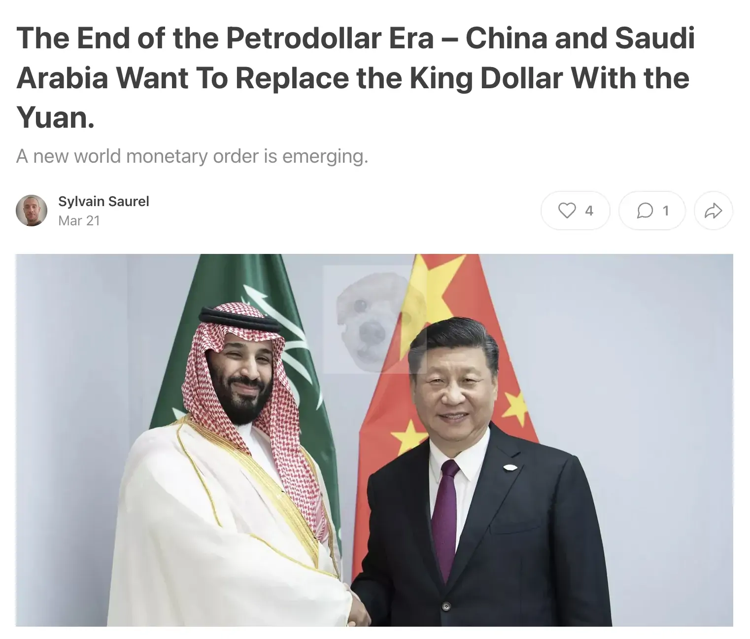 페트로달러 시대의 종말 관련 뉴스 기사