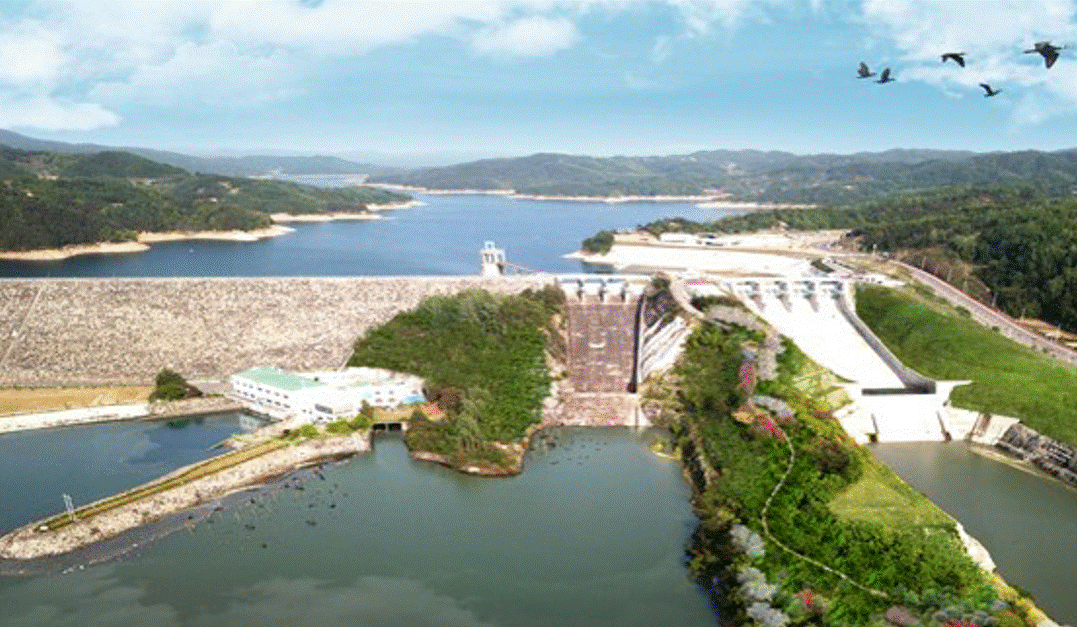 안동댐 및 수력발전소 전경사진