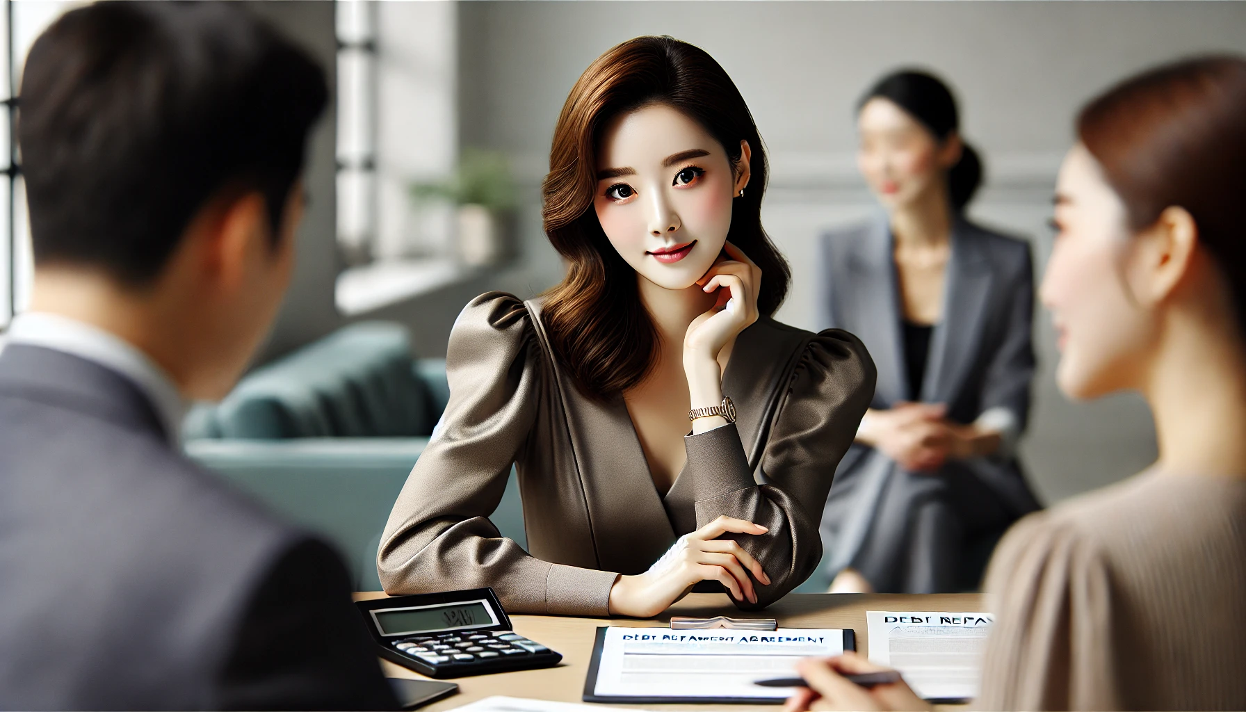 채무 변제 방법 확인하는 이미지