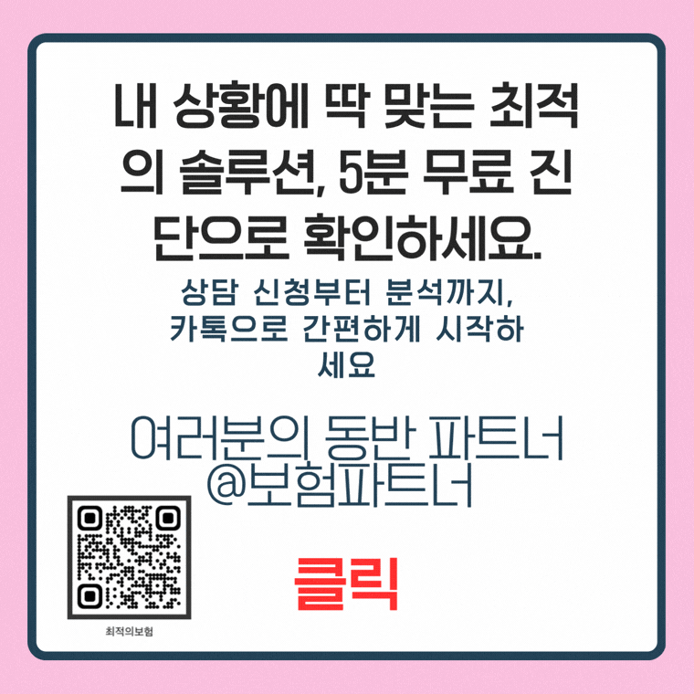 카카오톡 오픈채팅 실시간 1대1 다이렉트 자산보장 무료 분석 상담 연결 모션 애니메이션 배너