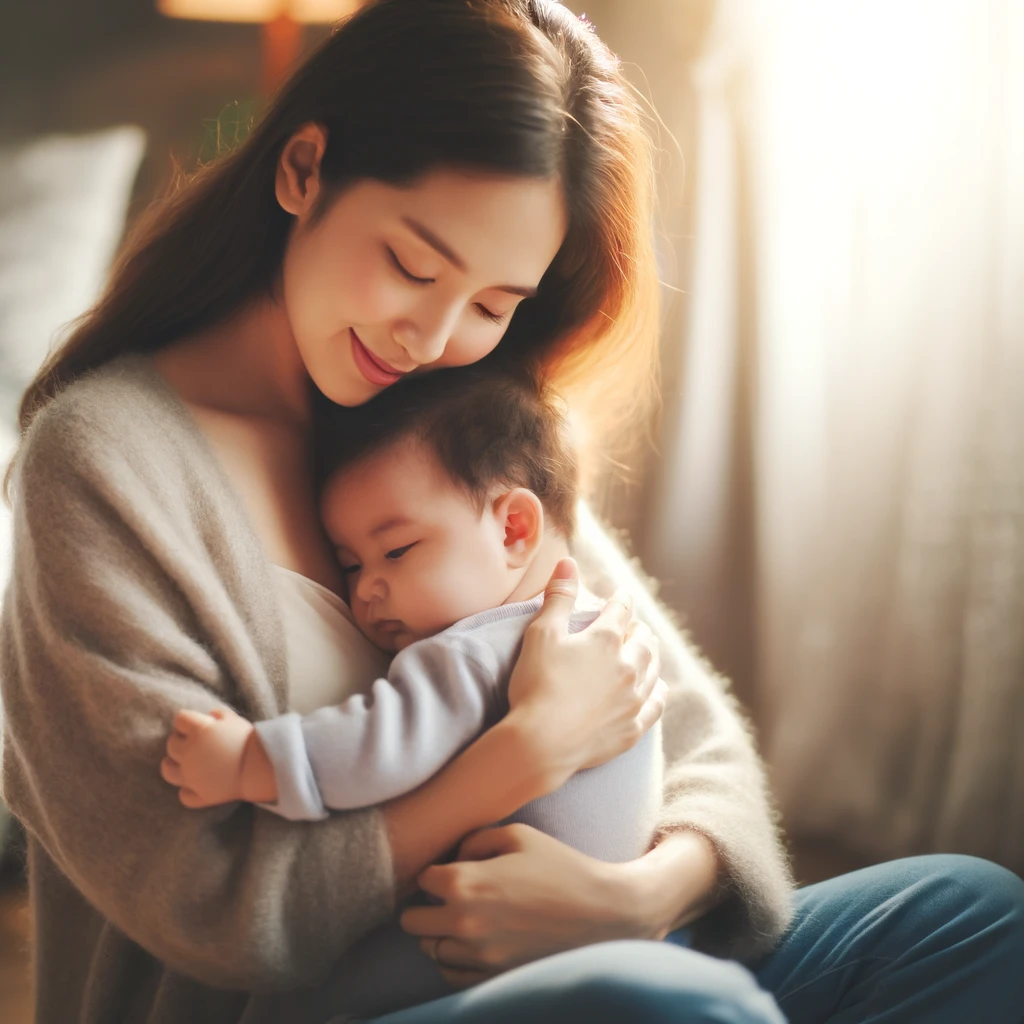 스킨십을 통해 안정을 찾은 아기