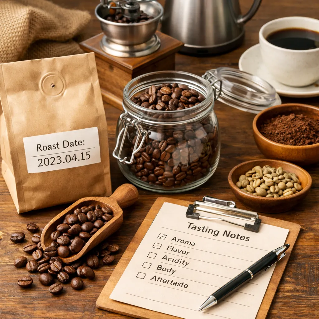 신선한 원두 고르는 법 (로스팅 날짜, 포장 방식, 향 체크)