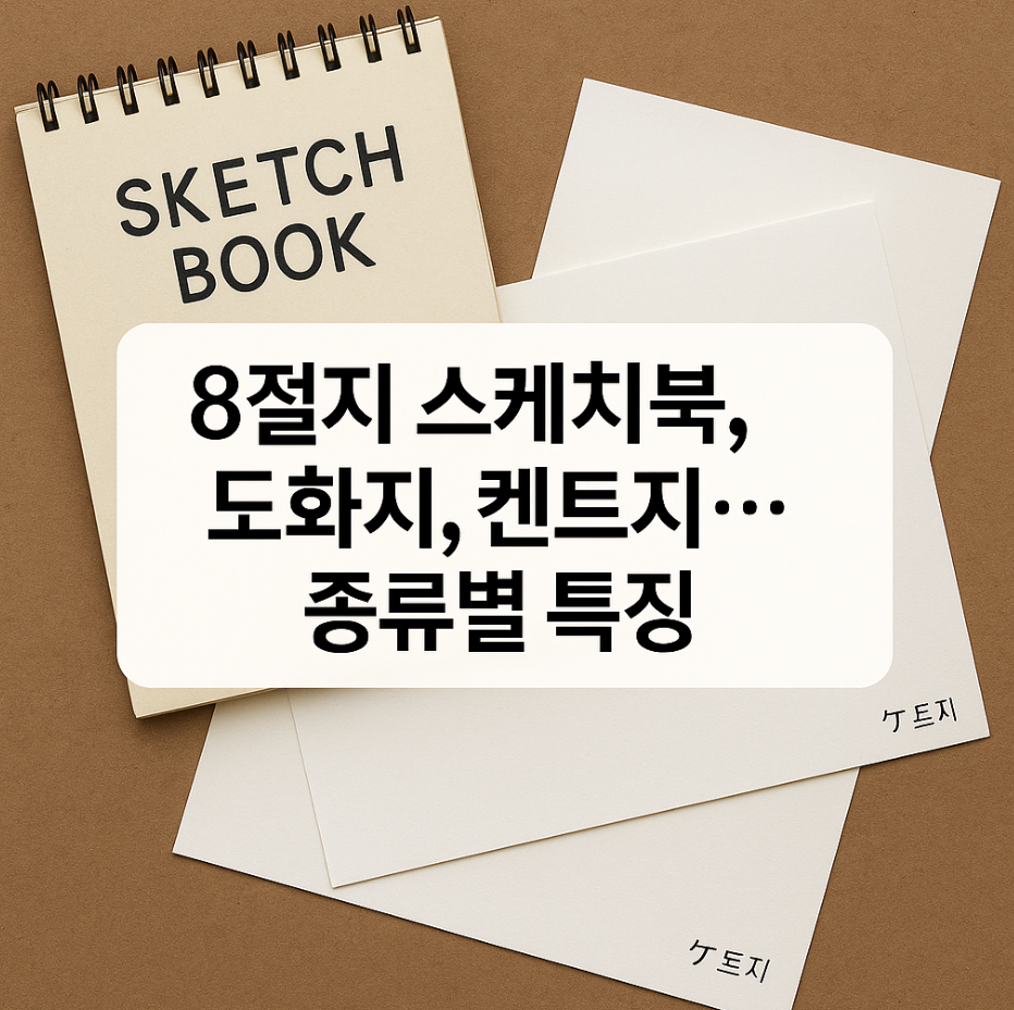 8절지 스케치북, 도화지, 켄트지&hellip; 종류별 특징