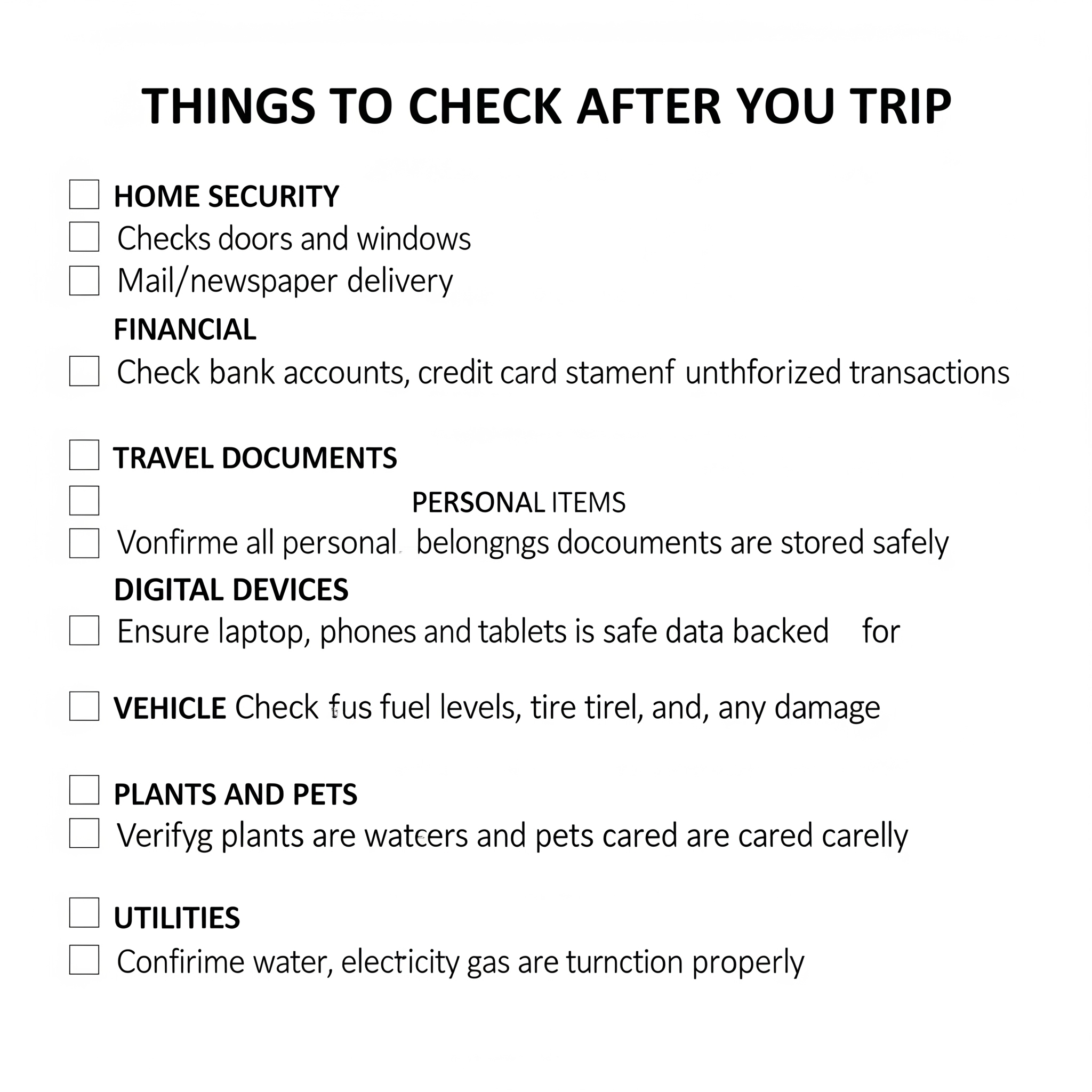 여행중에 필요한 체크 포인트