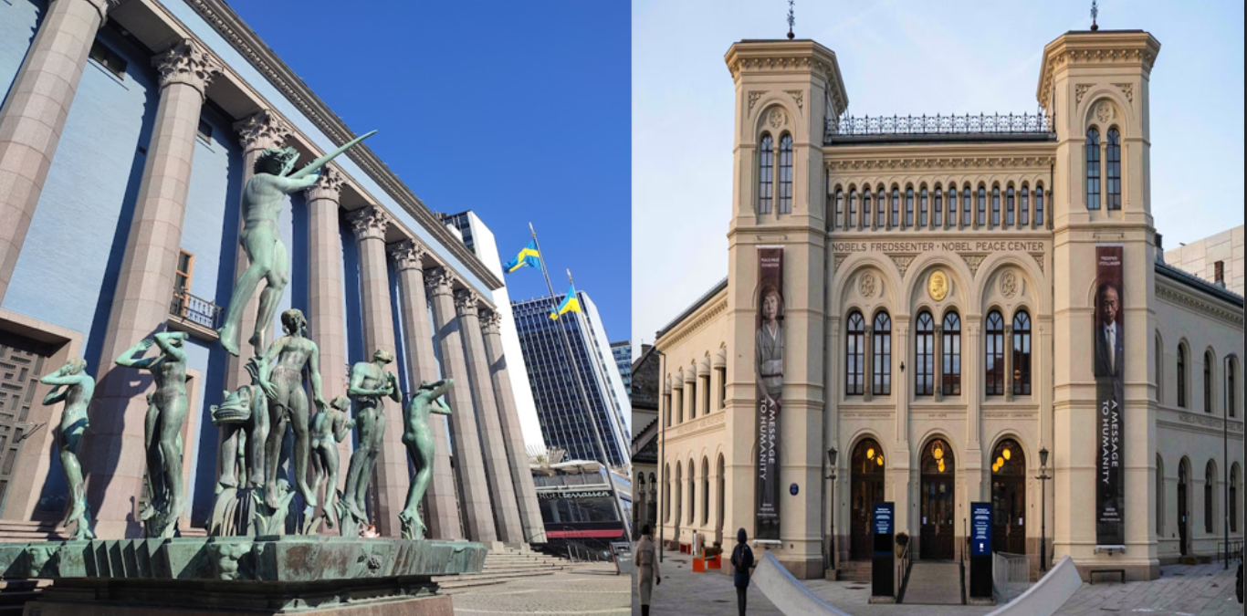 스톡홀롬 콘서트홀과 Novel Peace Center(노르웨이 오슬로) 출처는 구글과 노벨피스센터 입니다