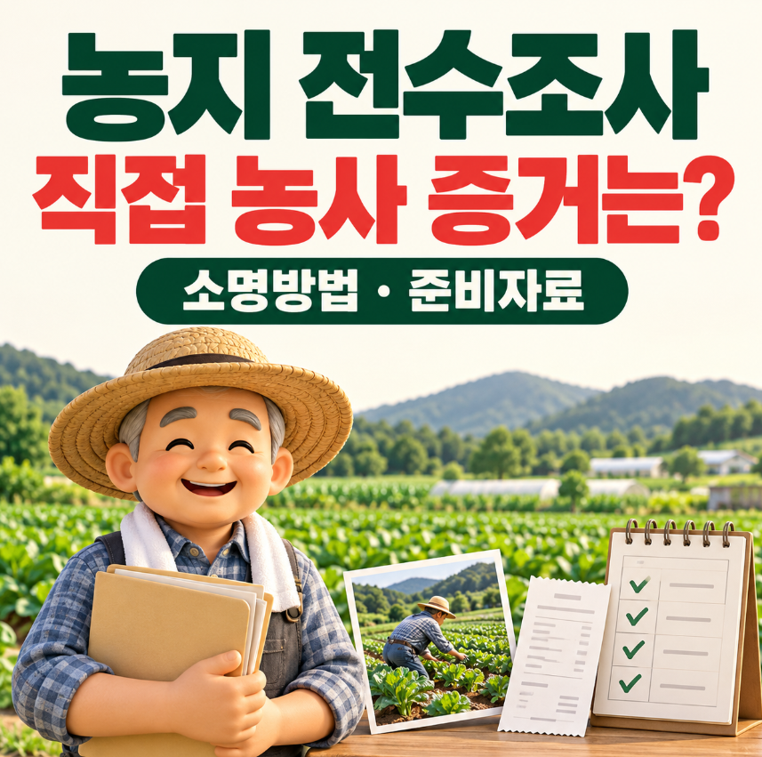 2026 농지 전수조사 소명방법｜직접 농사짓는다는 증거&middot;자경 입증서류 총정리