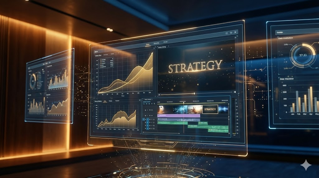 유튜브 쇼츠 영상에서 롱폼 영상으로 시청자를 유도하여 조회수와 광고 수익을 극대화하는 알고리즘 연계 도표 이미지