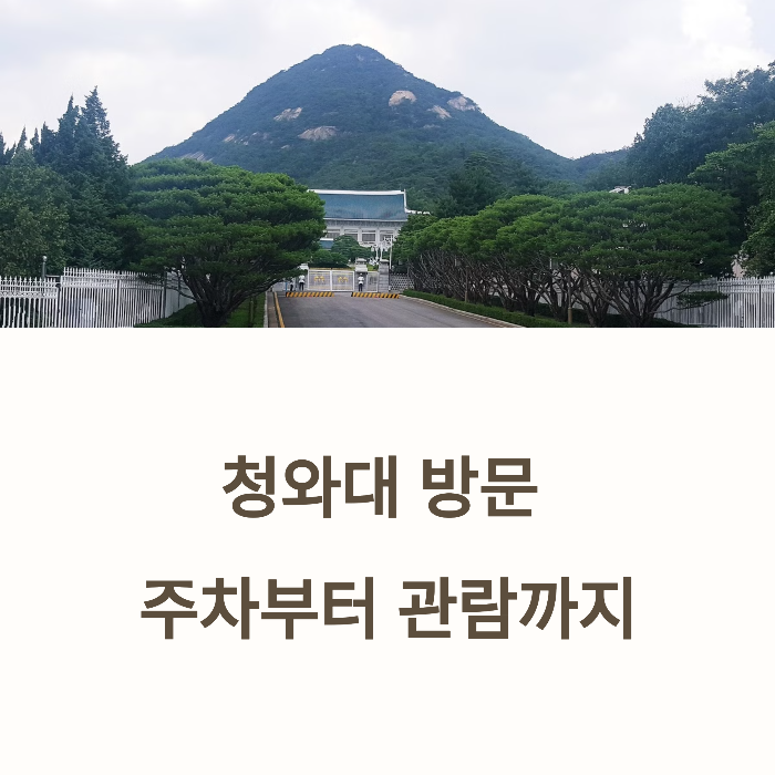 청와대 가는길 완전정복