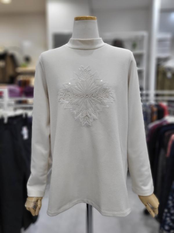 크로커다일레이디 스팽글 프린팅 포인트 긴팔 티셔츠 CLAWTS208