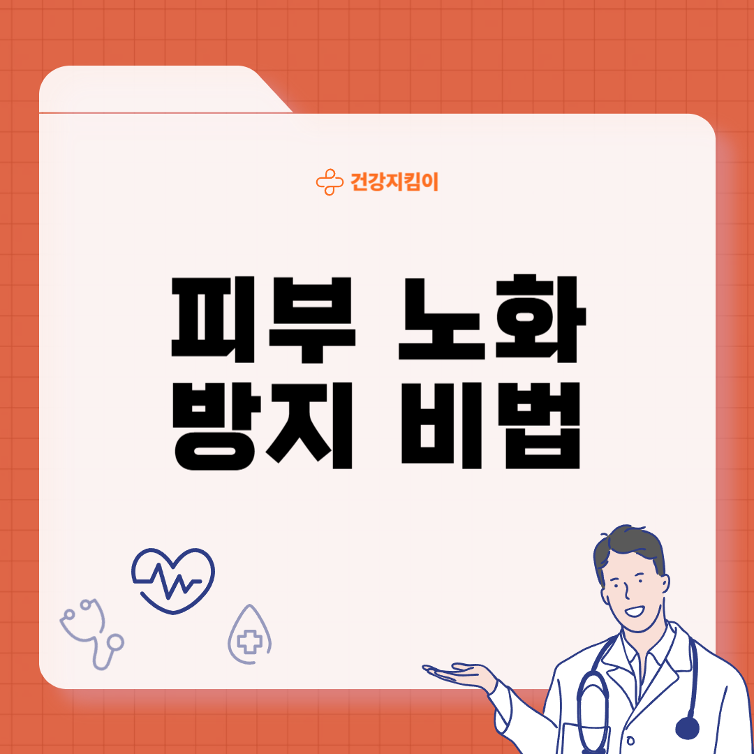 피부 노화 방지 비법 음식 관리법