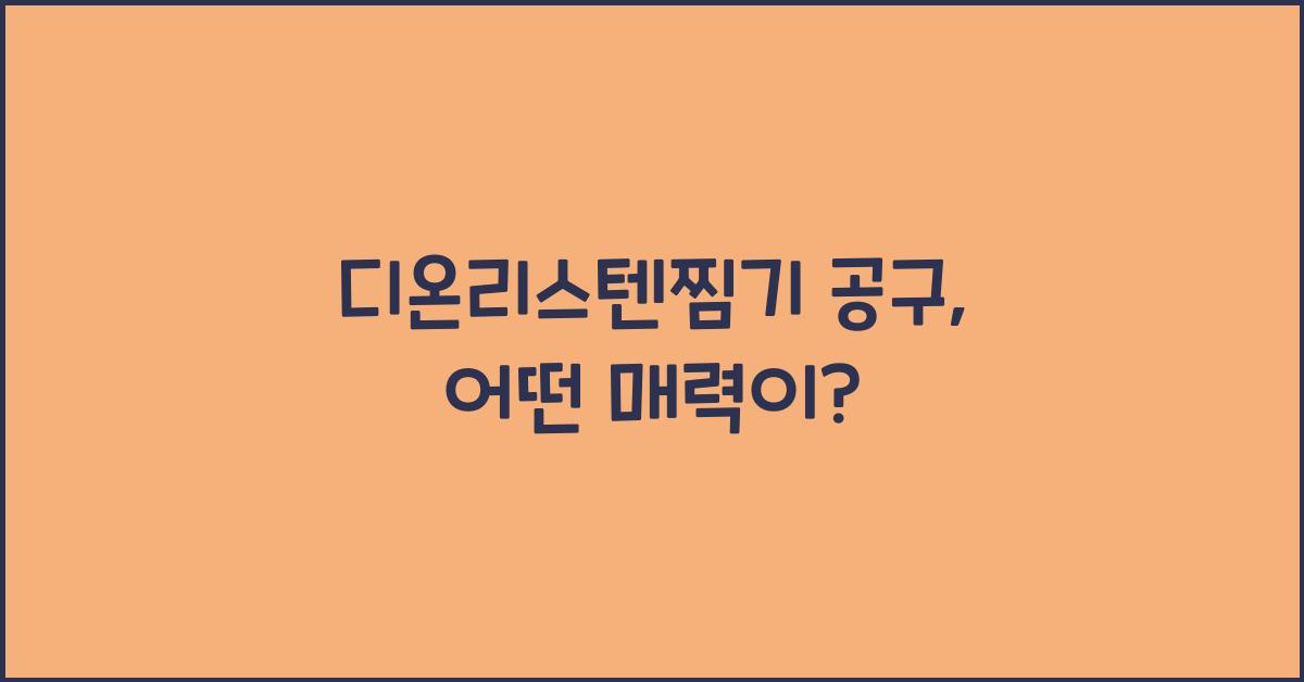 디온리스텐찜기 공구