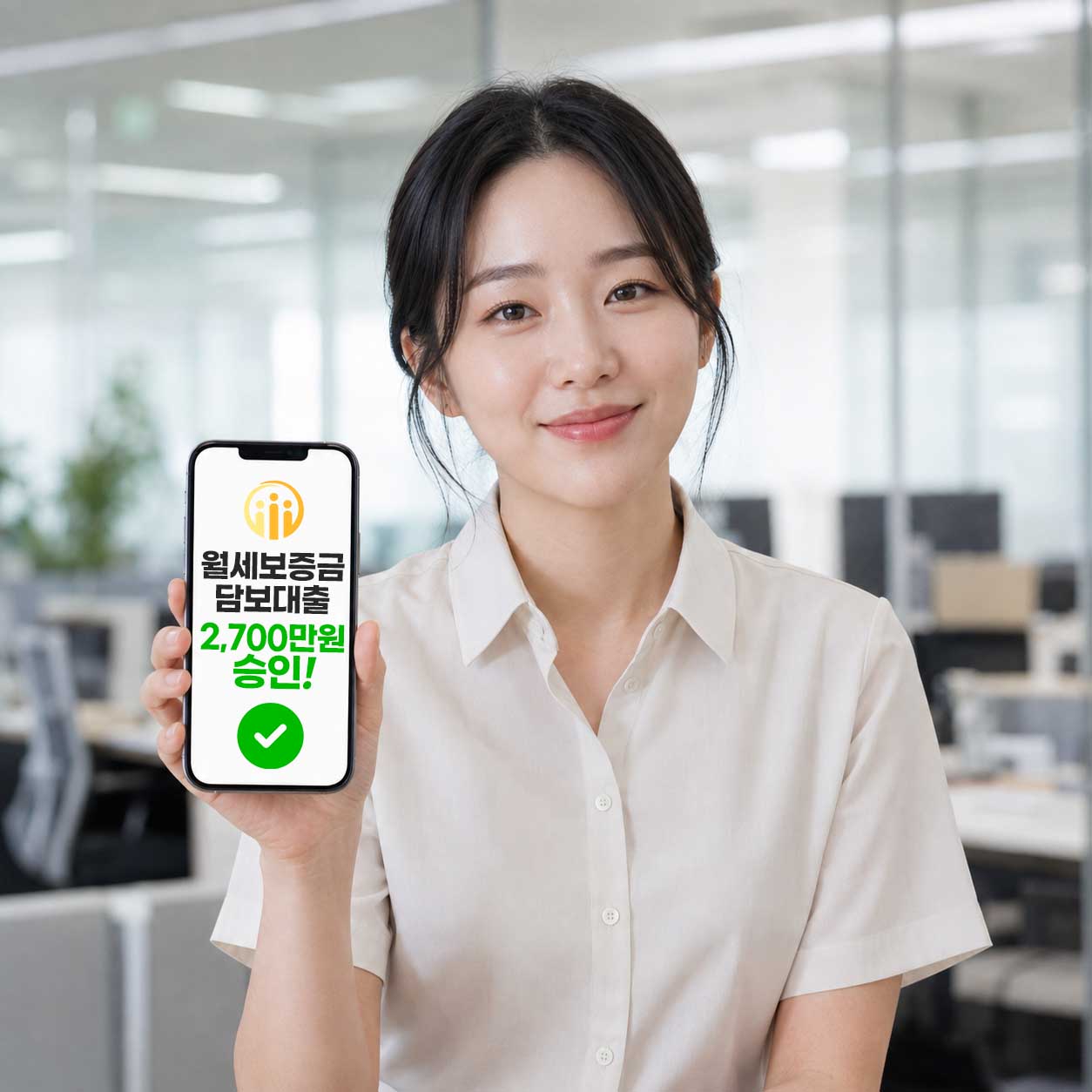 월세보증금담보대출 보증금 3천만 원 전액 본인자금 90% 최대 한도 2,700만 원 당일 승인 사례