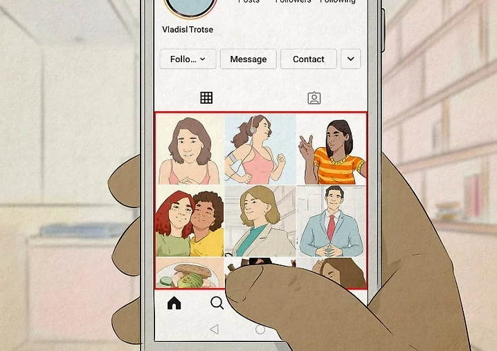 다른 사람의 사진을 게시하는 경우