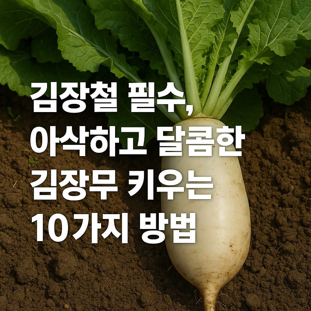 김장철 필수, 아삭하고 달콤한 김장무 키우는 10가지 방법