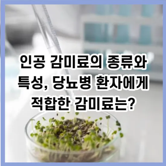 인공 감미료의 종류와 특성, 당뇨병 환자에게 적합한 감미료는?