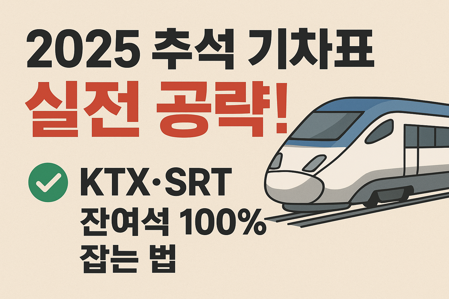 추석 열차표 예매 잔여석·취소표