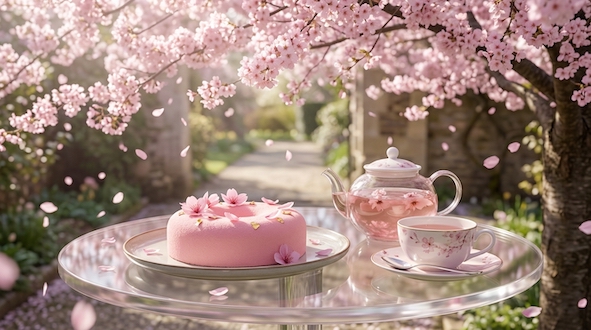 cherry blossom dessert