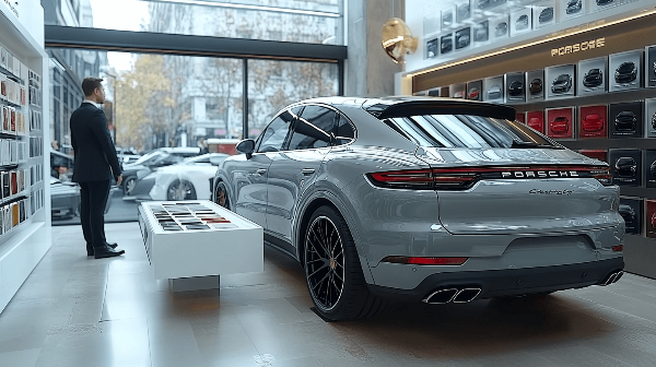 포르쉐 전시장 칼라 종류 전시 모습