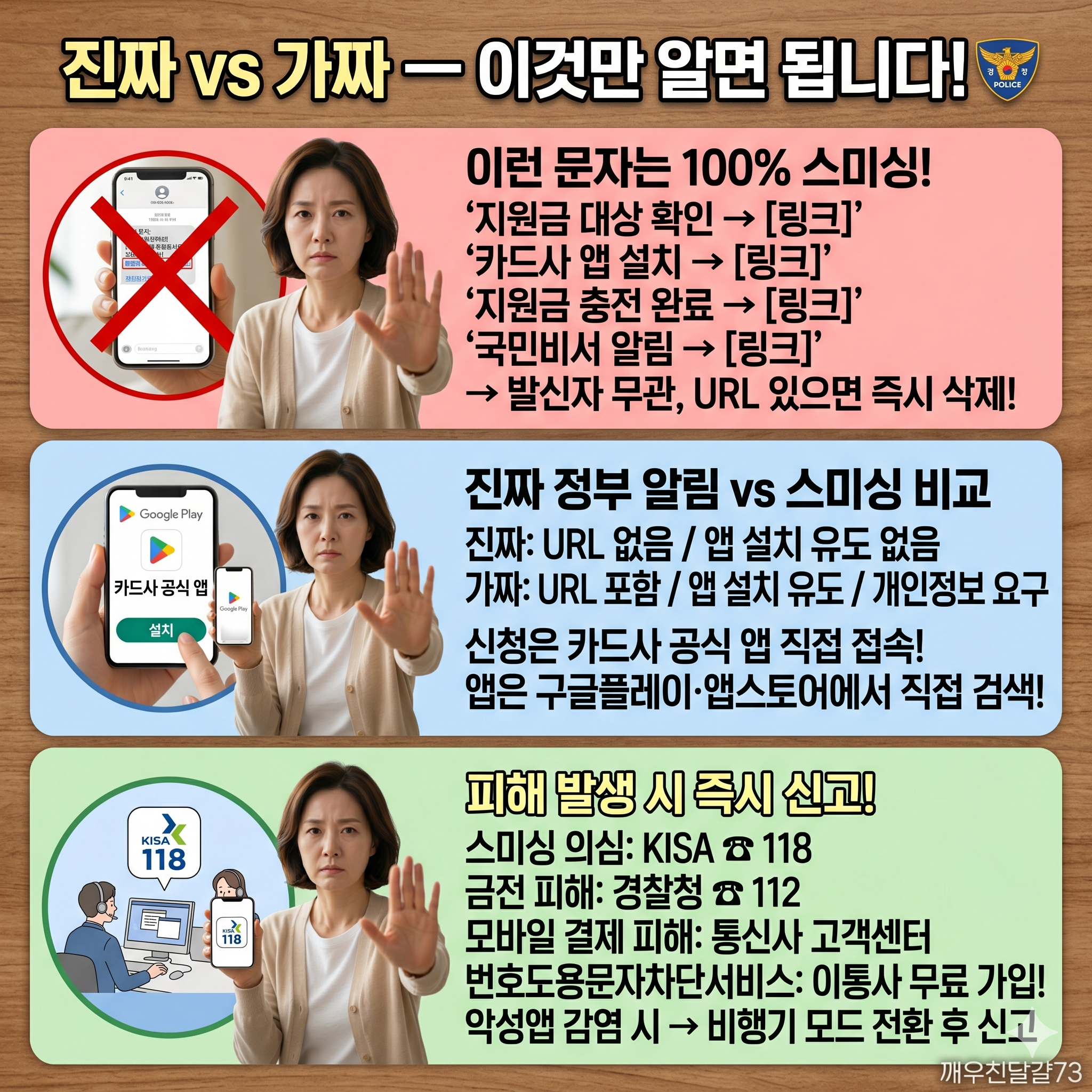 고유가 피해지원금 스미싱·보이스피싱 주의 — URL 있는 문자는 100% 사기예요!