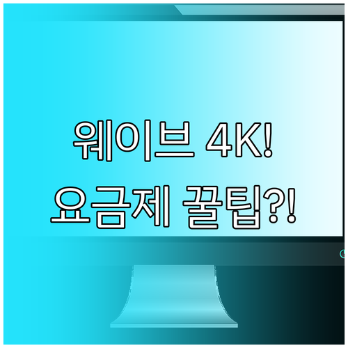 웨이브 이용권 요금제 UHD 4K 화..