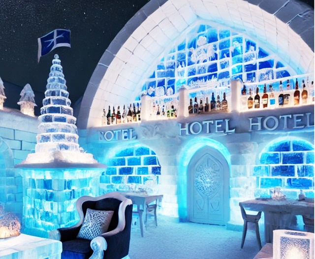 북극권의 랜드마크 아이스 호텔