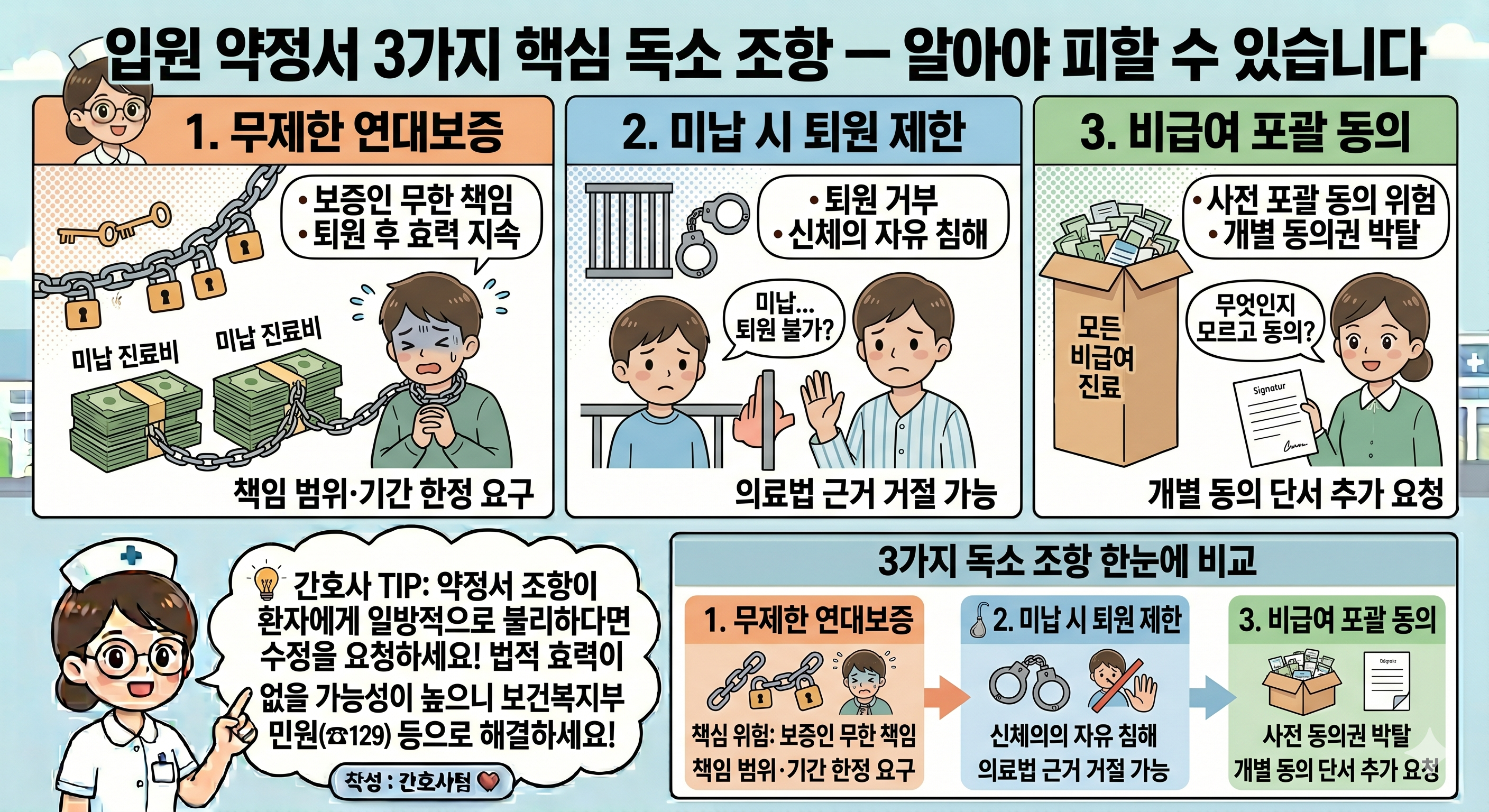 입원 약정서에 적힌 3가지 핵심 독소 조항과 권리