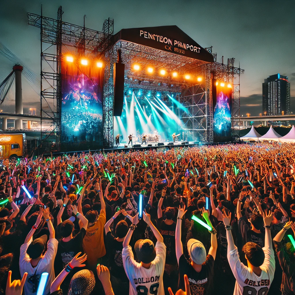 인천펜타포트 음악축제를 즐기는 모습