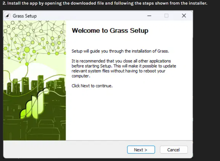 Grass 잔디 채굴 설치 방법